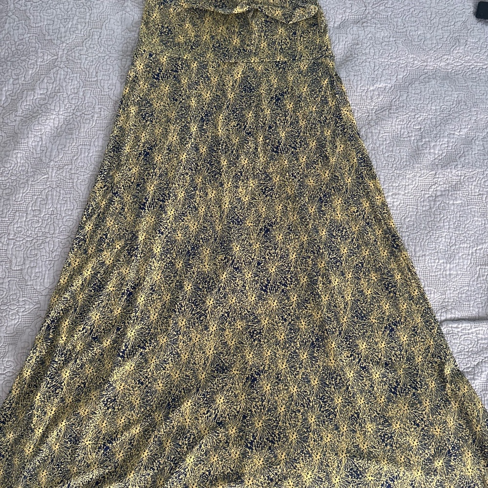 Yellow and blue skirt